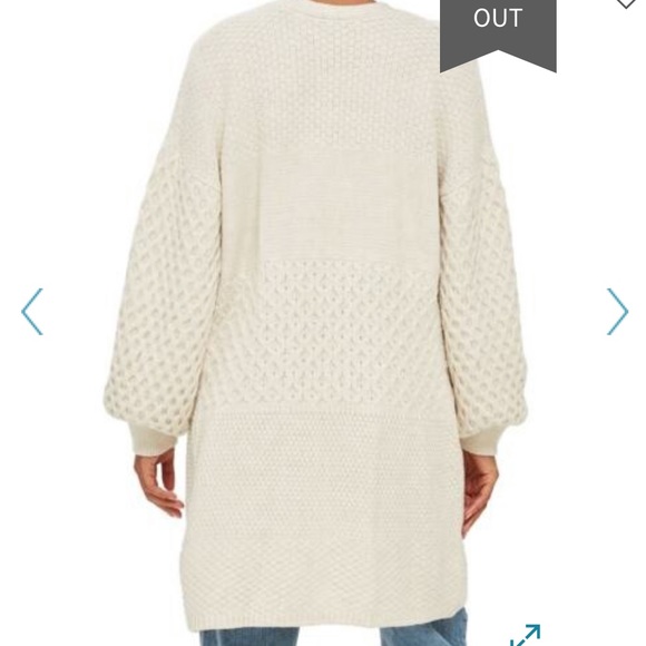 Topshop Oversized Honeycomb Cardigan In 